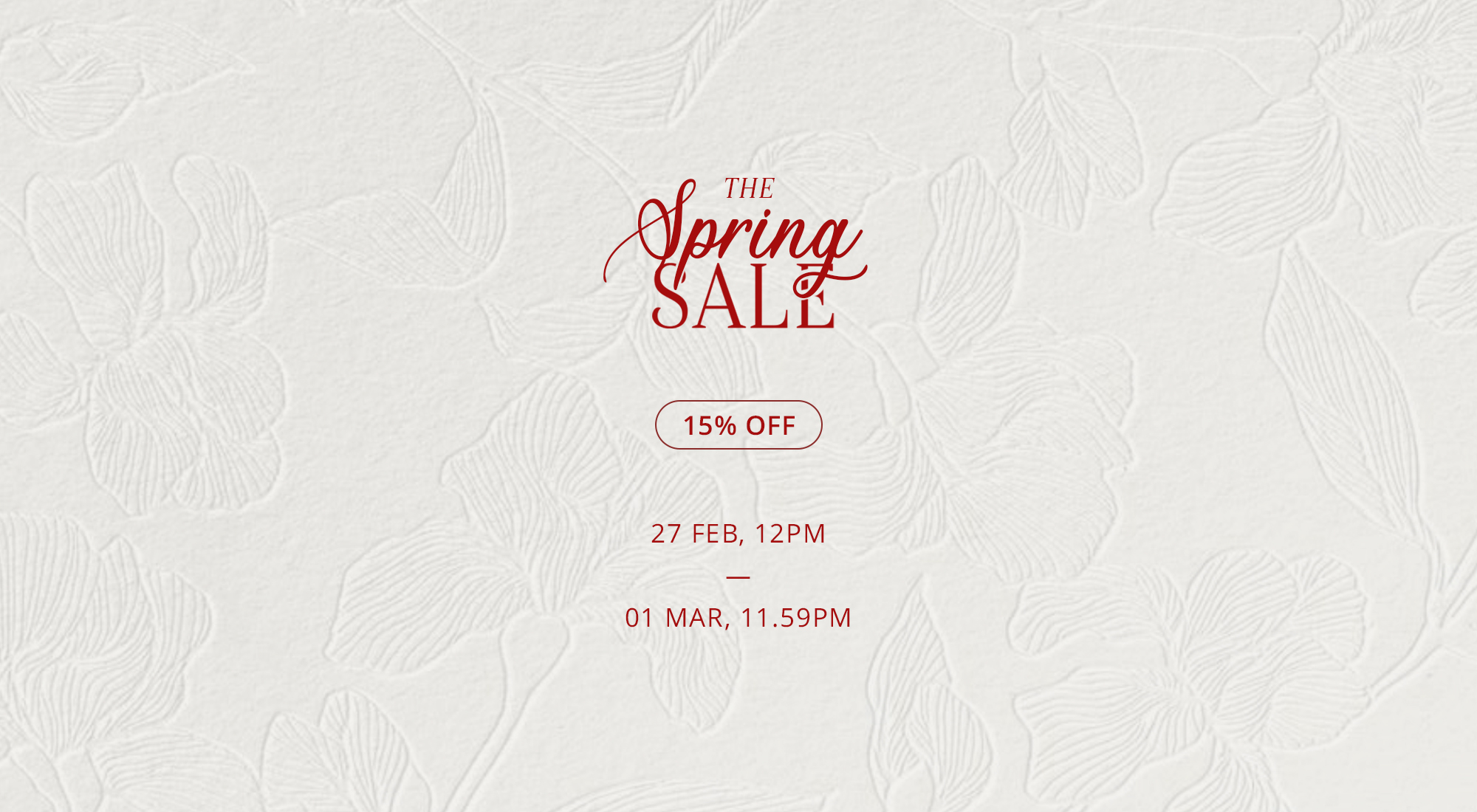 Spring Sale