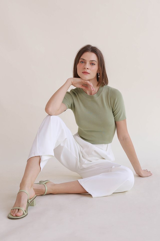 ALENA KNIT TOP PISTACHIO