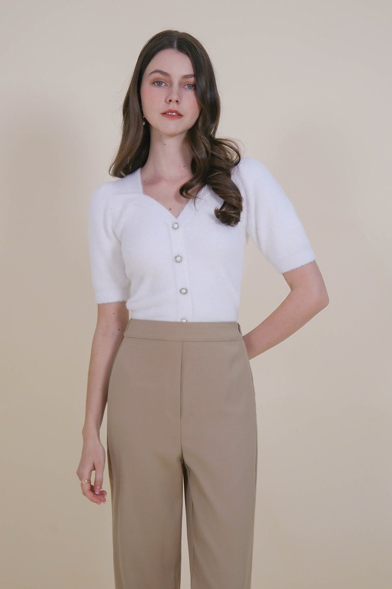 Fuzzy knit hotsell crop top