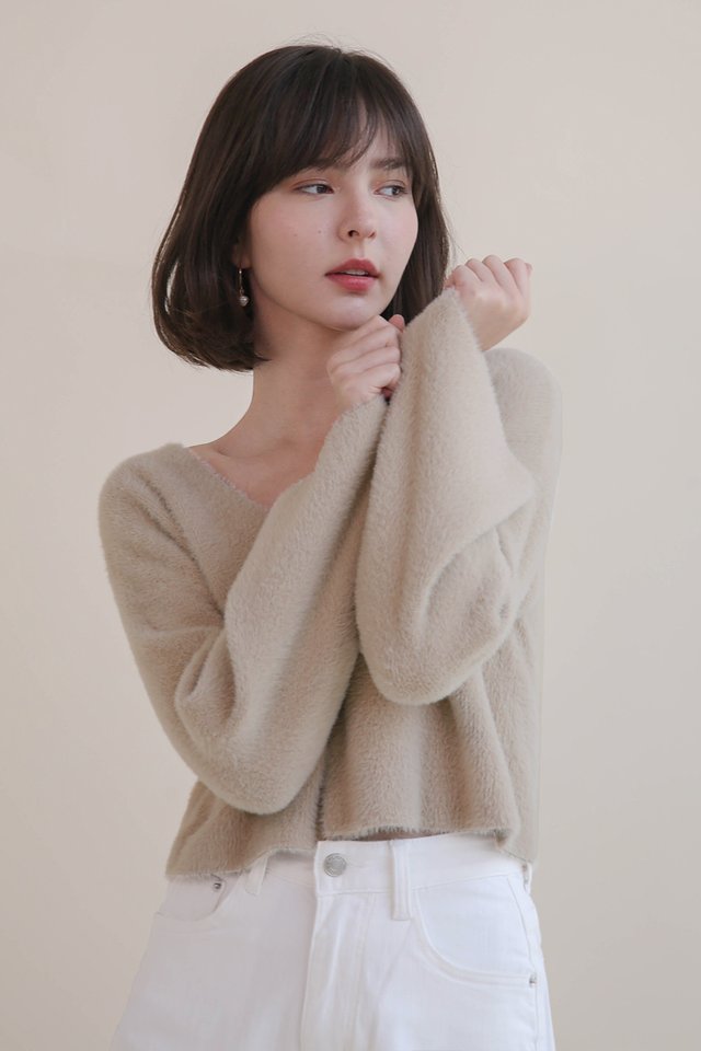 KASSIA FLARE SLEEVE CARDIGAN OAT