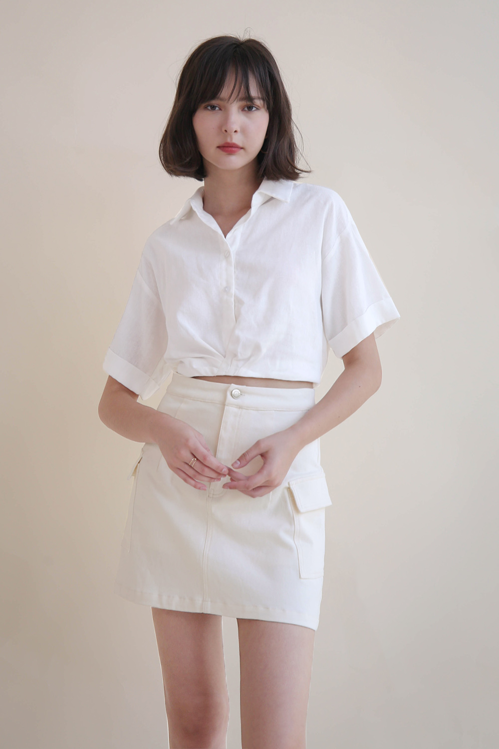 White shirt white clearance shorts