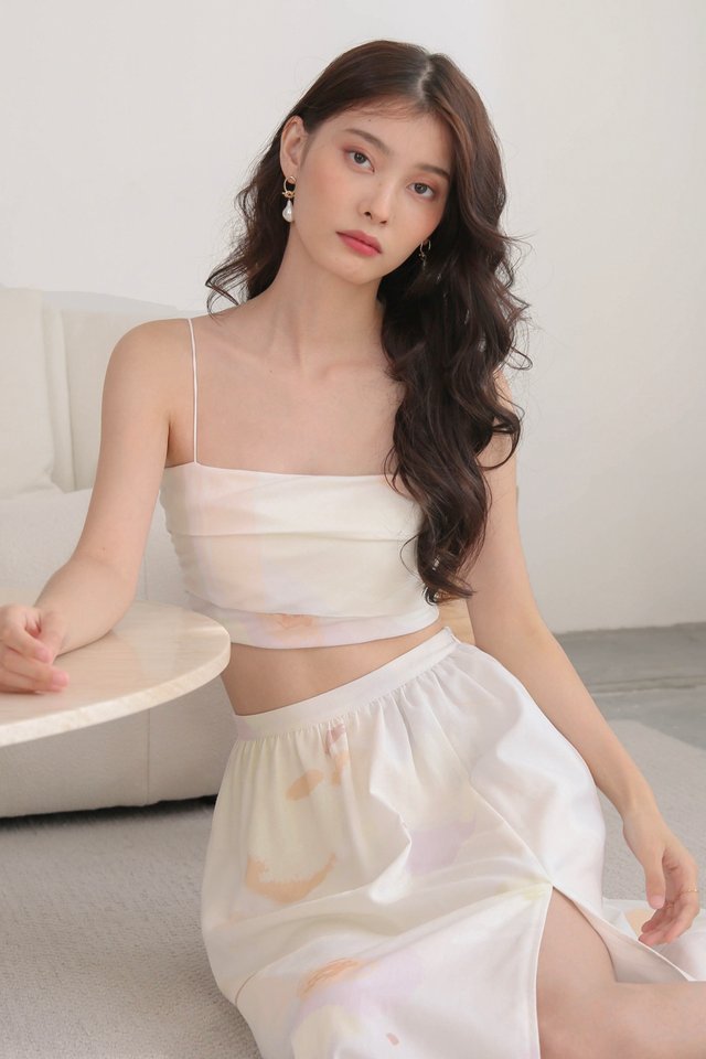 ZOEY PADDED PLEATED CROP TOP SUMMER