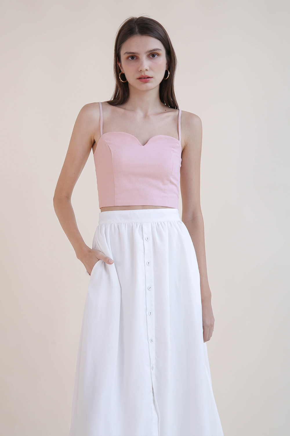 LORA CURVE IN CROP TOP PINK | The Willow Label