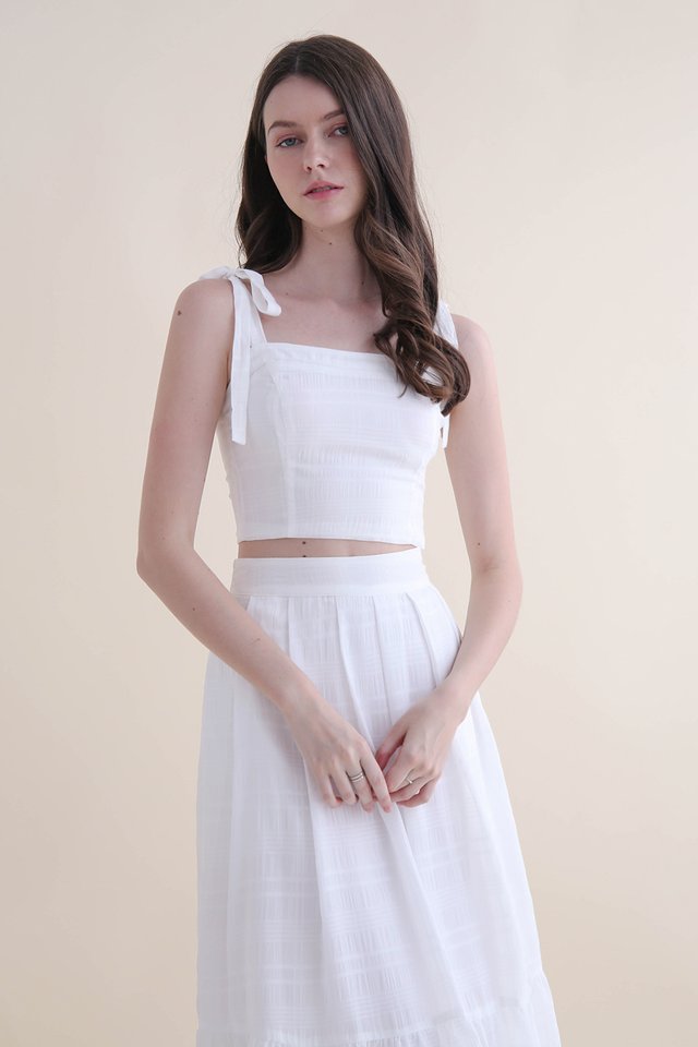 TRACY TIE SHOULDER TOP WHITE 
