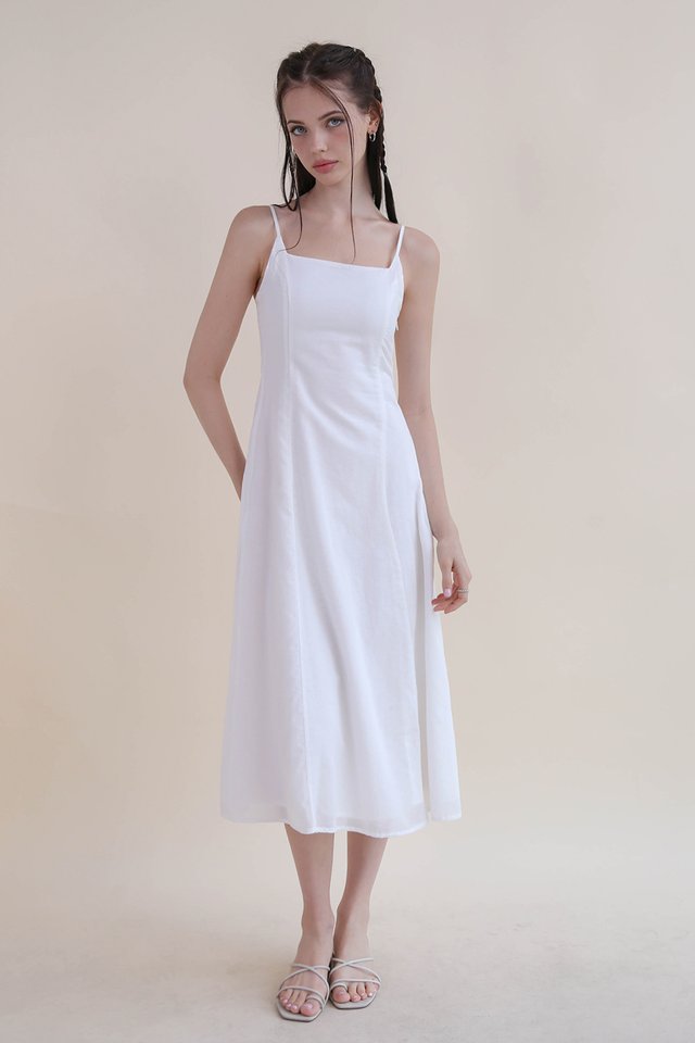 VANYA SQUARE NECK DRESS WHITE