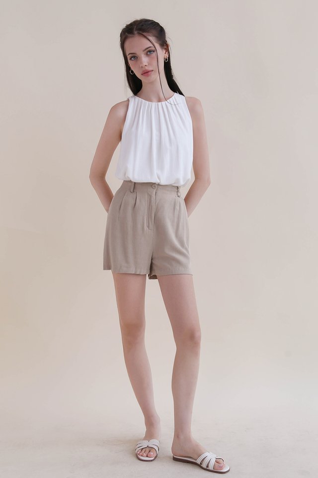 DAMI LINEN SHORTS TAUPE