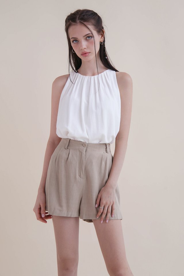 DAMI LINEN SHORTS TAUPE