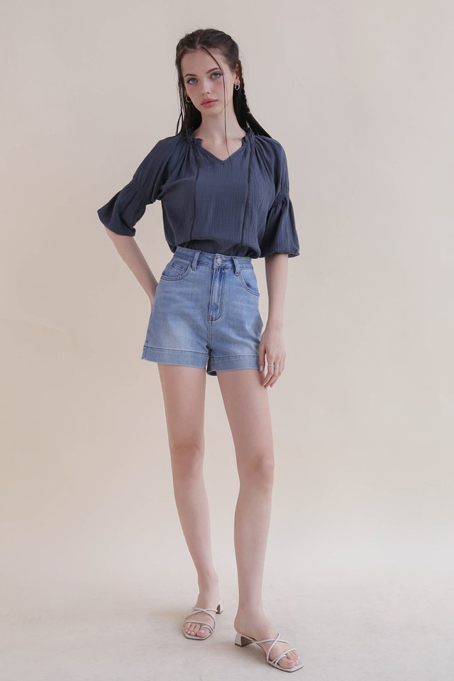 SALLIE MUSLIN BLOUSON INDIGO