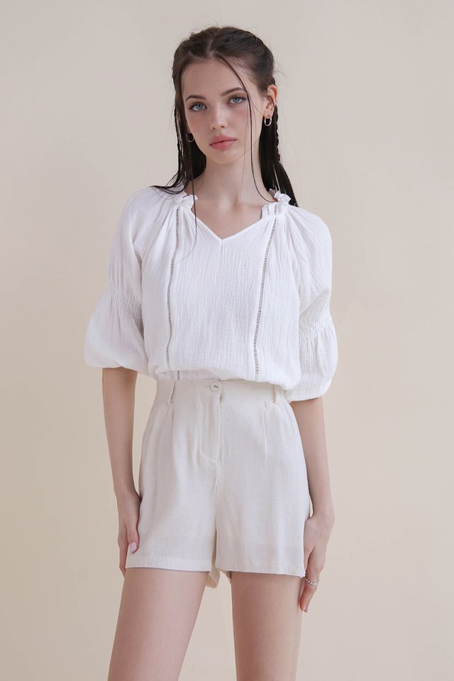 SALLIE MUSLIN BLOUSON WHITE