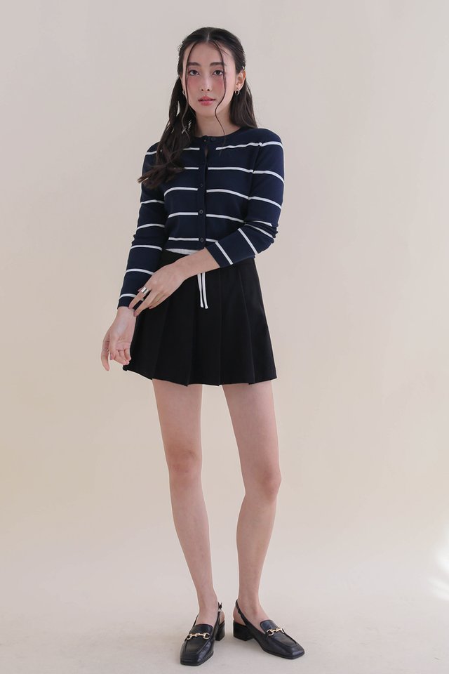 ARISA STRIPED CARDIGAN NAVY