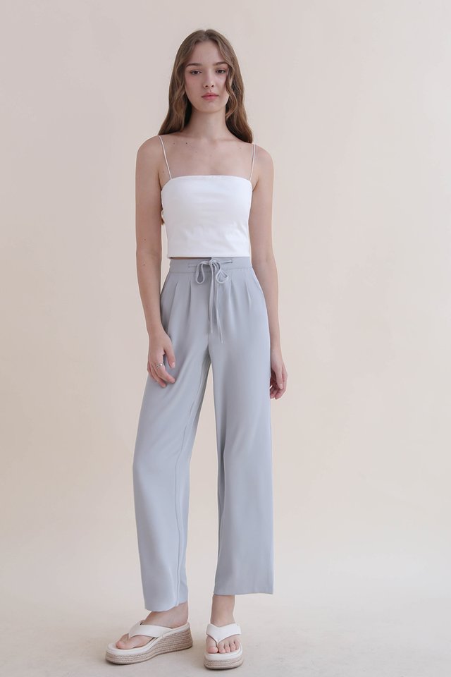 ETHAN TIE WAIST PALAZZO PANTS MIST