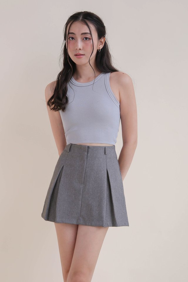 RENE PADDED RACER TOP (CROP) MIST