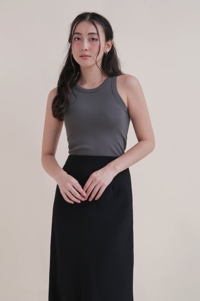 RENE PADDED RACER TOP (REGULAR) GUNMETAL