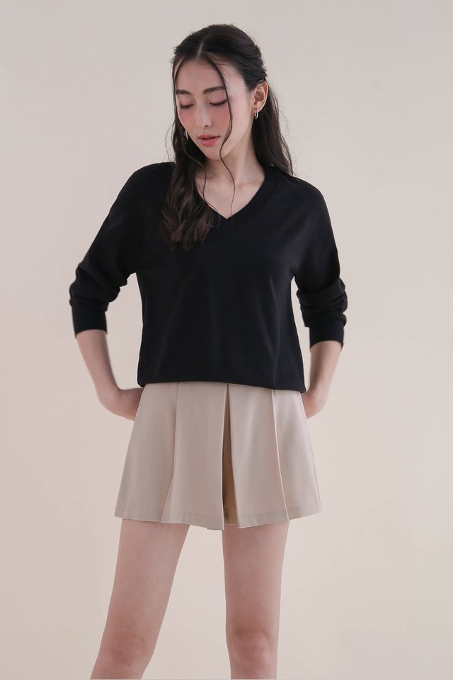 RIAN THIN PULLOVER BLACK