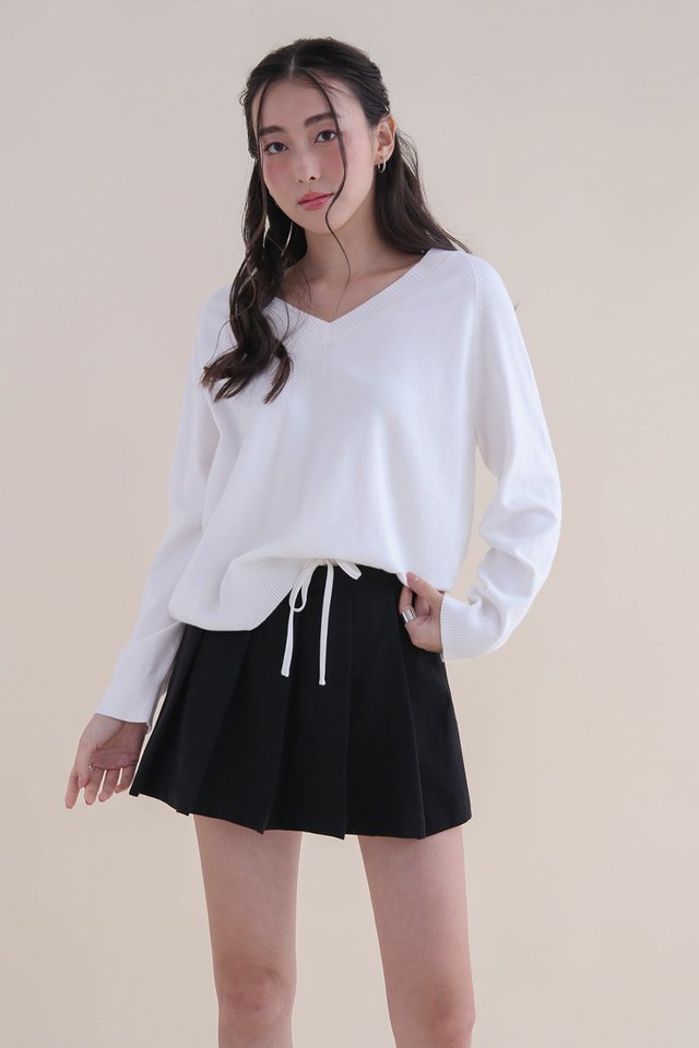 RIAN THIN PULLOVER WHITE