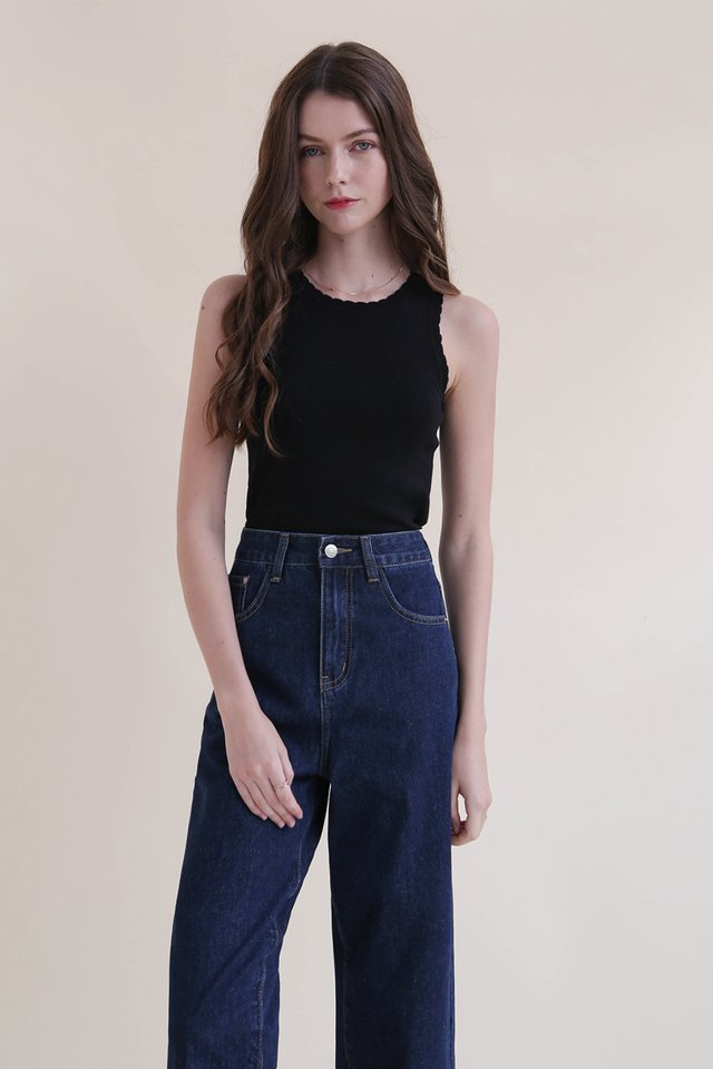 PARKER MOM JEANS DARK BLUE