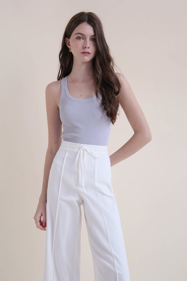 POLENE SCOOPNECK KNIT TANK TOP MIST