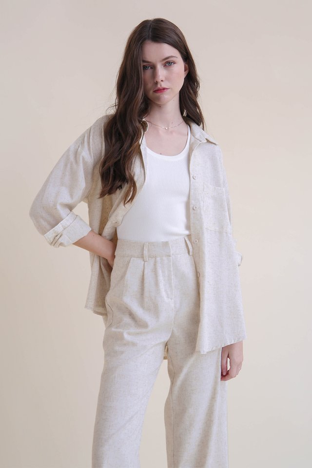 TERRA POCKET LINEN SHIRT SAND