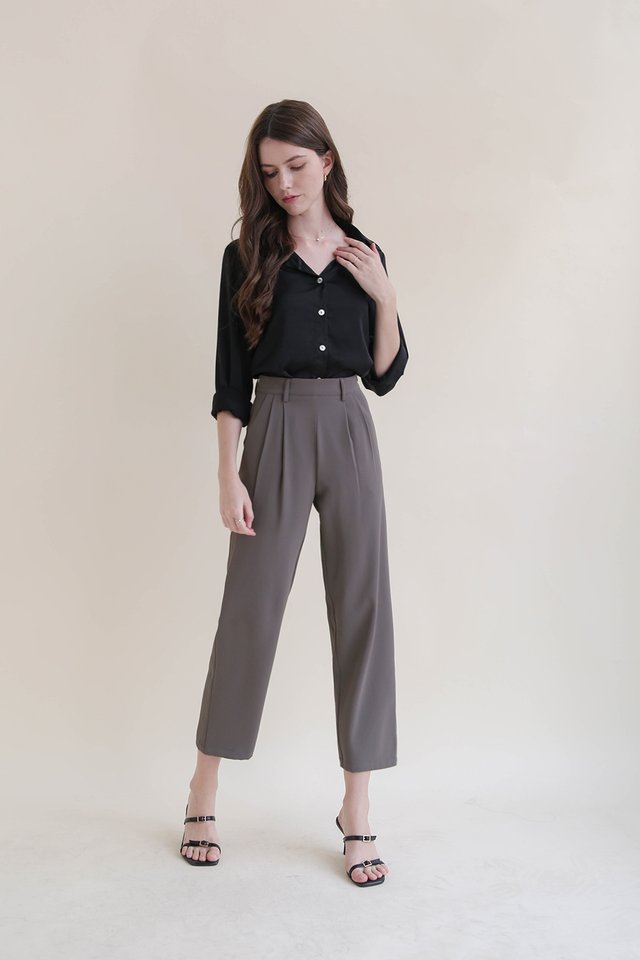 ESTELLA SILK SHIRT BLACK