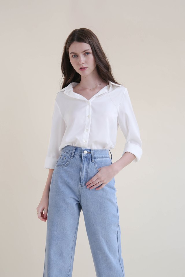 ESTELLA SILK SHIRT WHITE