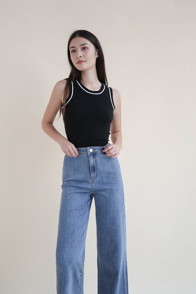 MASON WIDE LEG JEANS MIDWASH