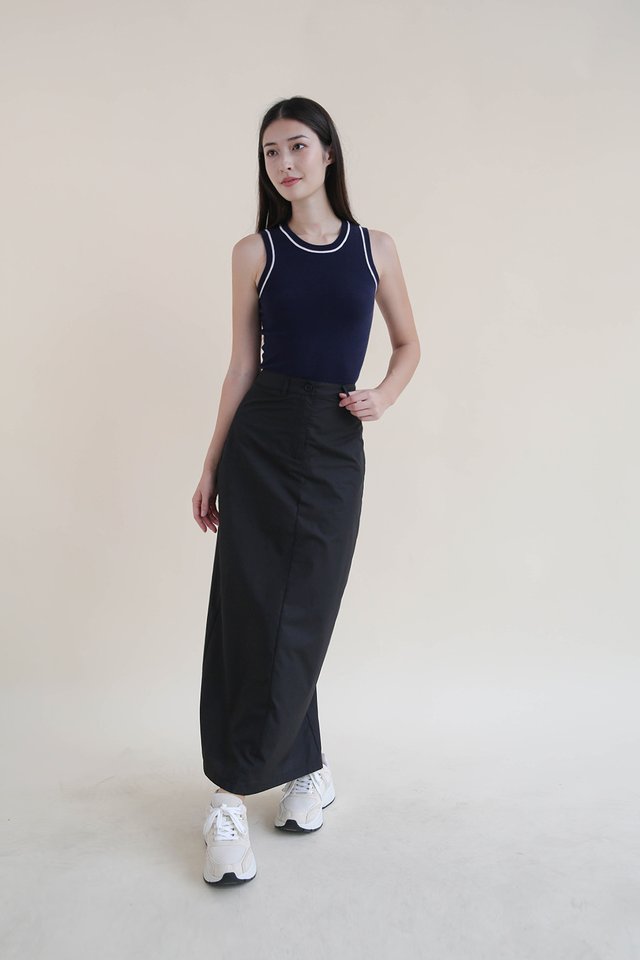 MICHELLE COLUMN SKIRT BLACK