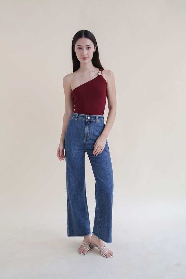 SIERRA BUCKLE TOGA TOP BURGUNDY