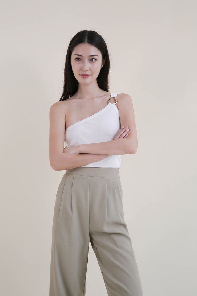 SIERRA BUCKLE TOGA TOP WHITE