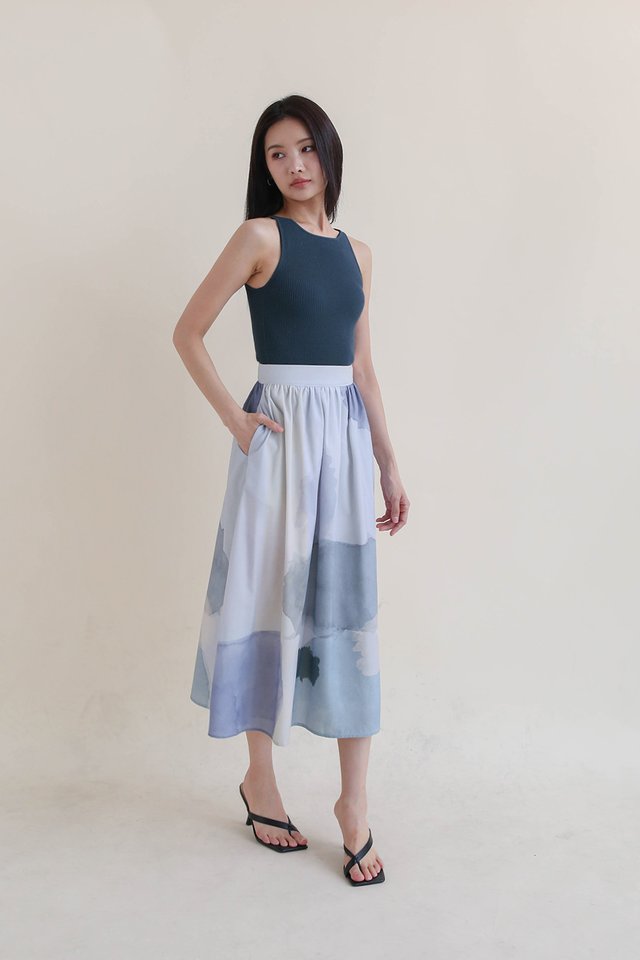 ADELA FLARE SKIRT DUSK