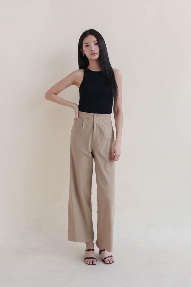 ALEXA LINEN PANTS TAUPE