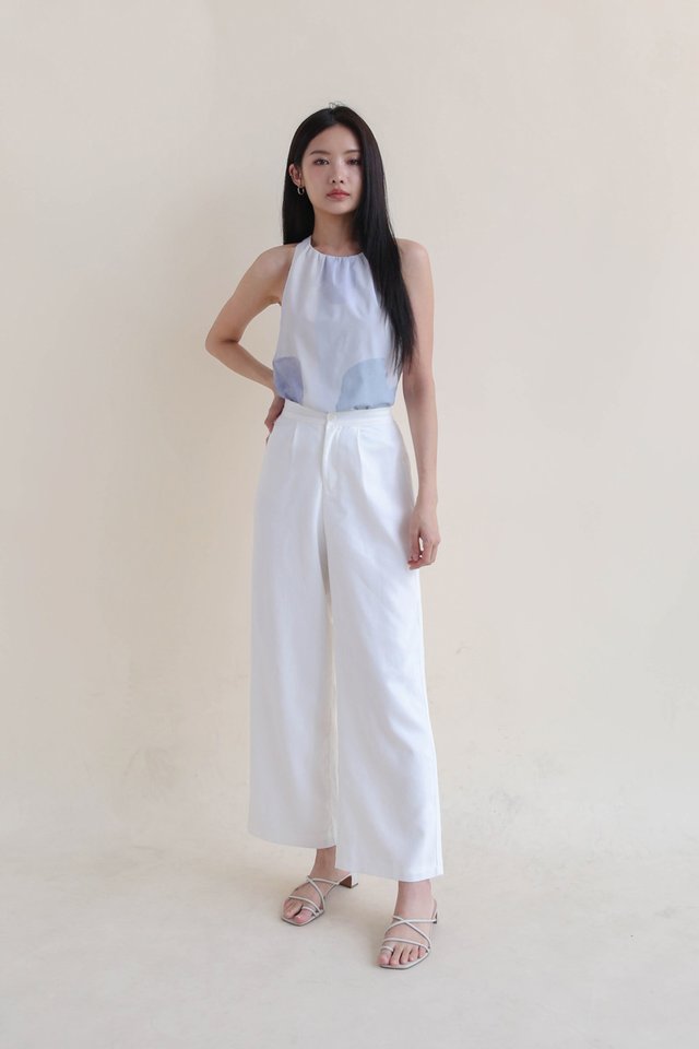 ALEXA LINEN PANTS WHITE