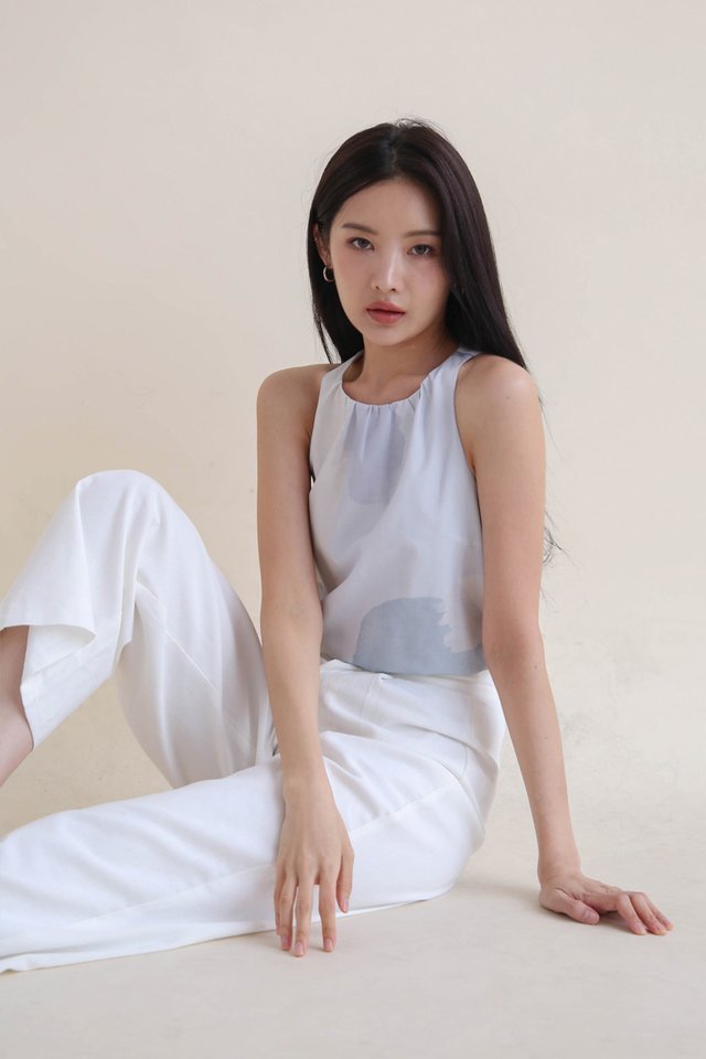 ALEXA LINEN PANTS WHITE