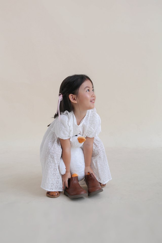 BETHEL EYELET DRESS WHITE