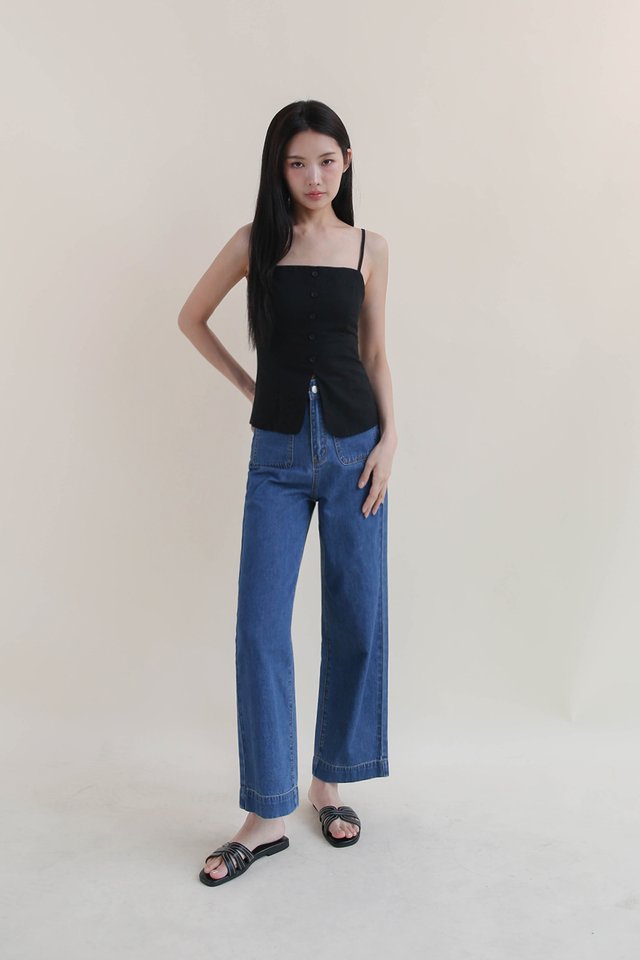 JUDE PATCH POCKET PANTS DARK WASH