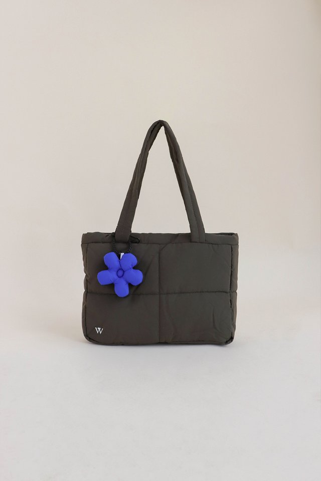 PUFFER TOTE GUNMETAL