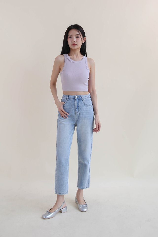 RENE PADDED RACER TOP (CROP) v4 LILAC
