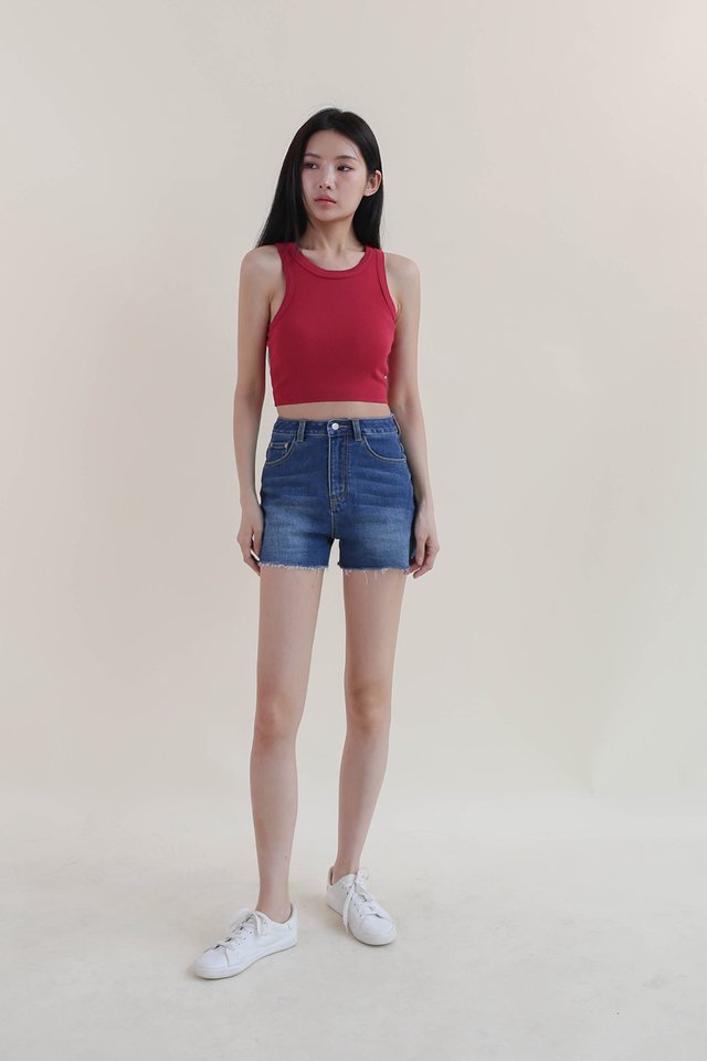 RENE PADDED RACER TOP (CROP) v4 RED