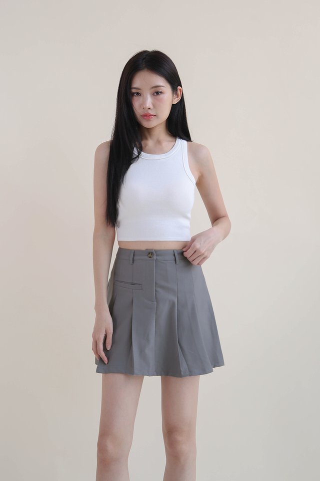 RENE PADDED RACER TOP (CROP) v4 WHITE