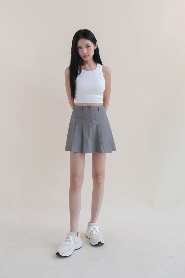 RENE PADDED RACER TOP (CROP) v4 WHITE