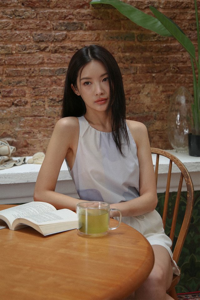 SELENE RUCHED TOP DUSK