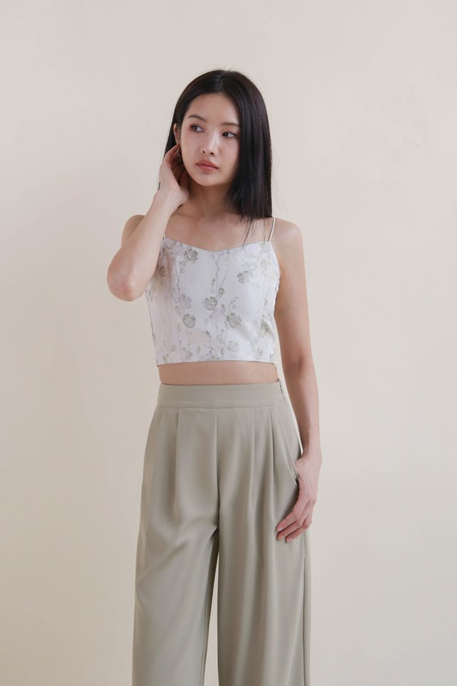 YUE FLORAL BUSTIER IVORY