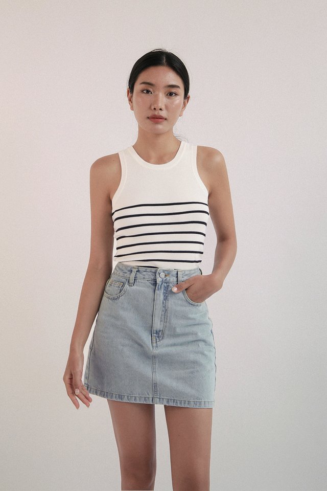 DANIELLE DENIM SKIRT LIGHT WASH