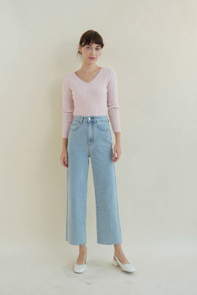 LEA KNIT PULLOVER PINK