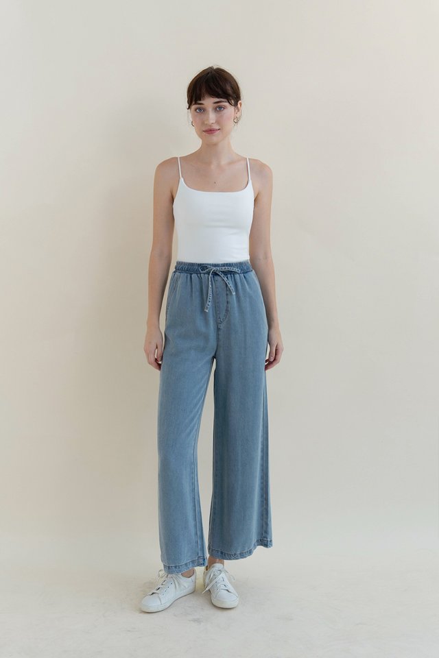 REI CHAMBRAY DRAWSTRING PANTS LIGHT