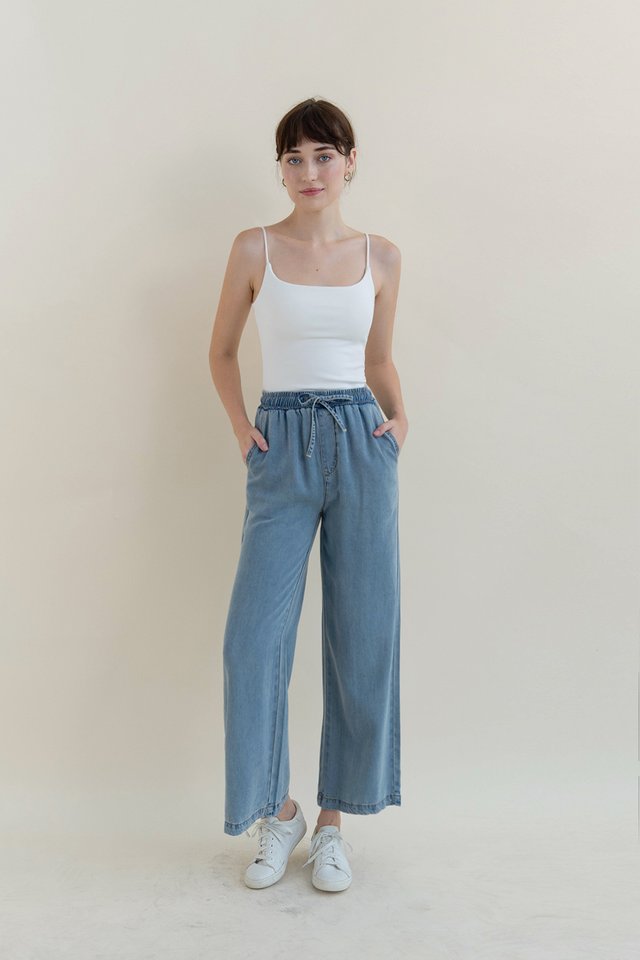 REI CHAMBRAY DRAWSTRING PANTS LIGHT