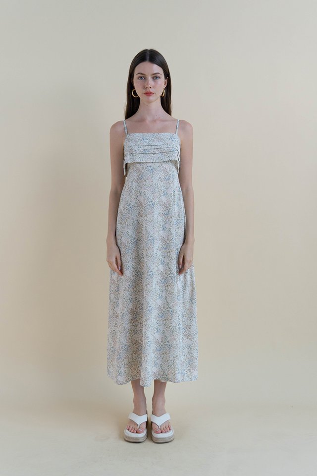 BEATRICE FLORAL DRESS WHITE