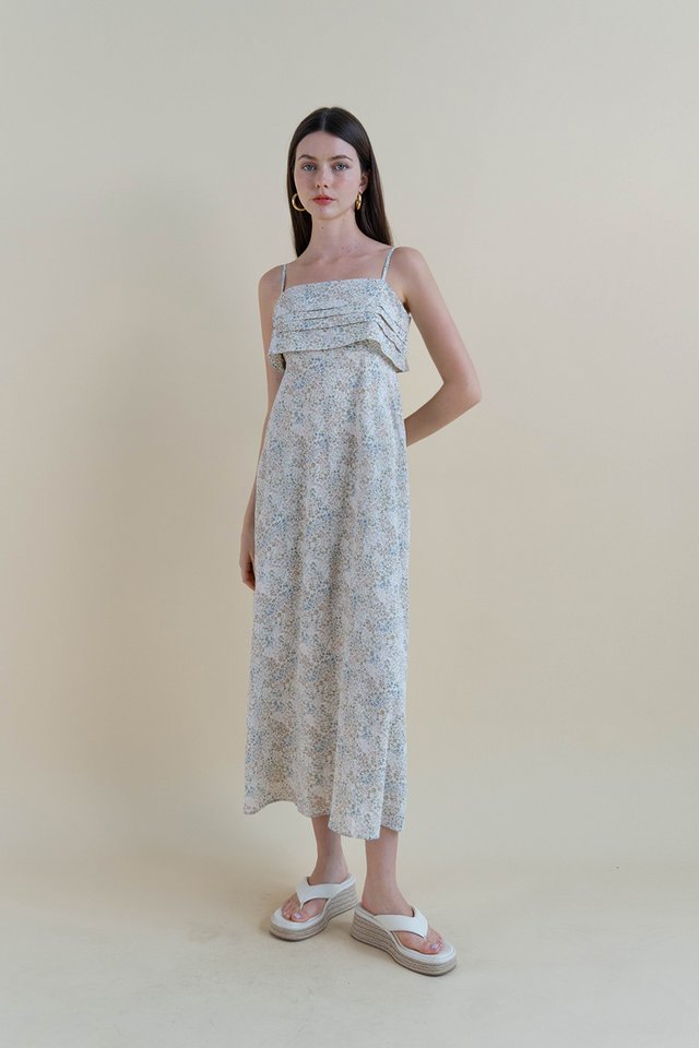 BEATRICE FLORAL DRESS WHITE