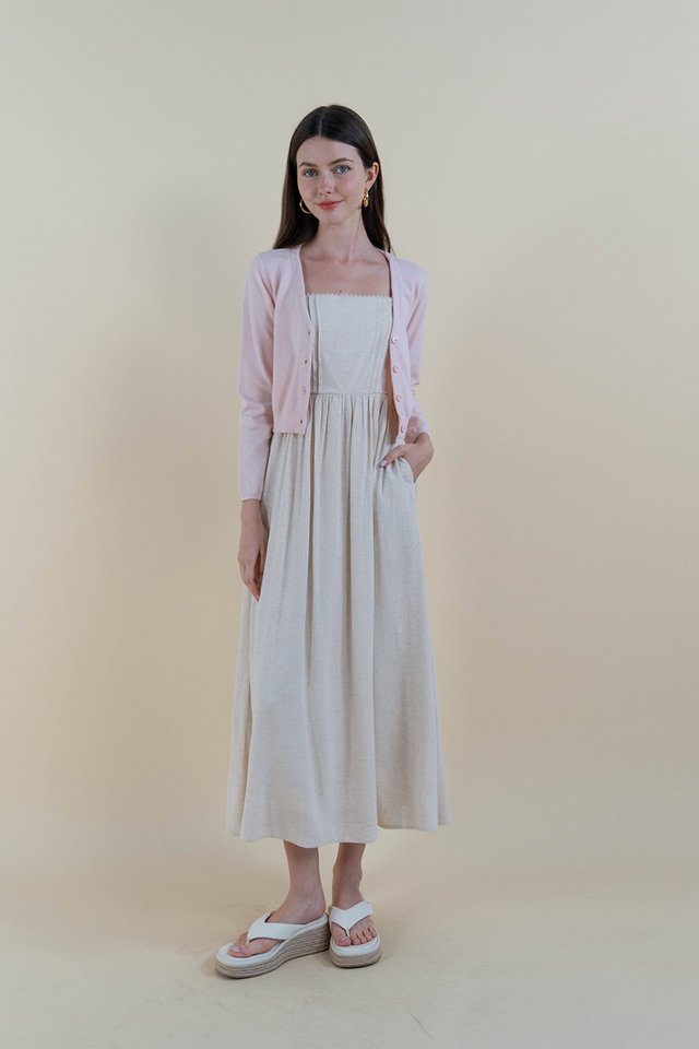 BELLE LINEN DRESS SAND
