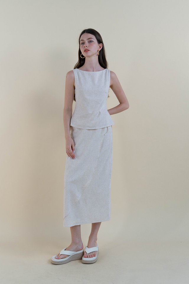 BEYNA SHELL LINEN TOP SAND