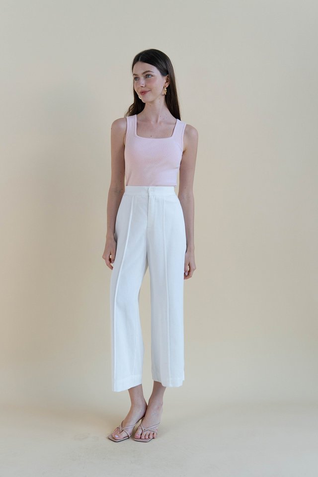 HARRIET PADDED KNIT TOP PINK